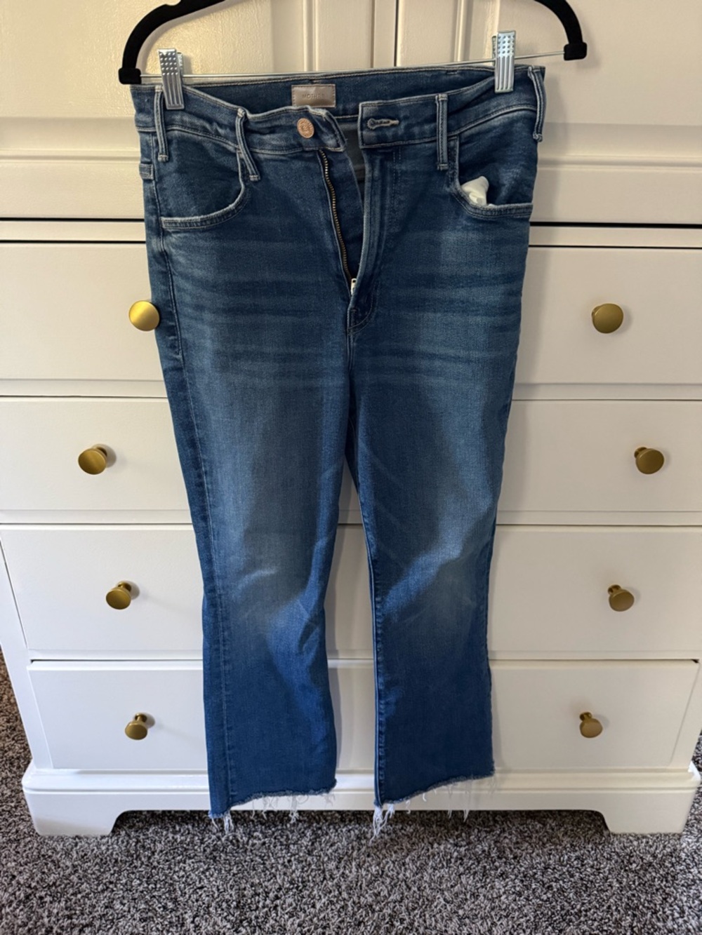 MOTHER PETITES The Lil Hustler Ankle Fray - size 30P